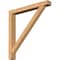 Ekena Millwork Traditional Block Smooth Bracket w/ Offset Brace, Western Red Cedar, 5 1/2"W x 44"D x 44"H BKT0604X44X44TRA05SWR - alternate 1